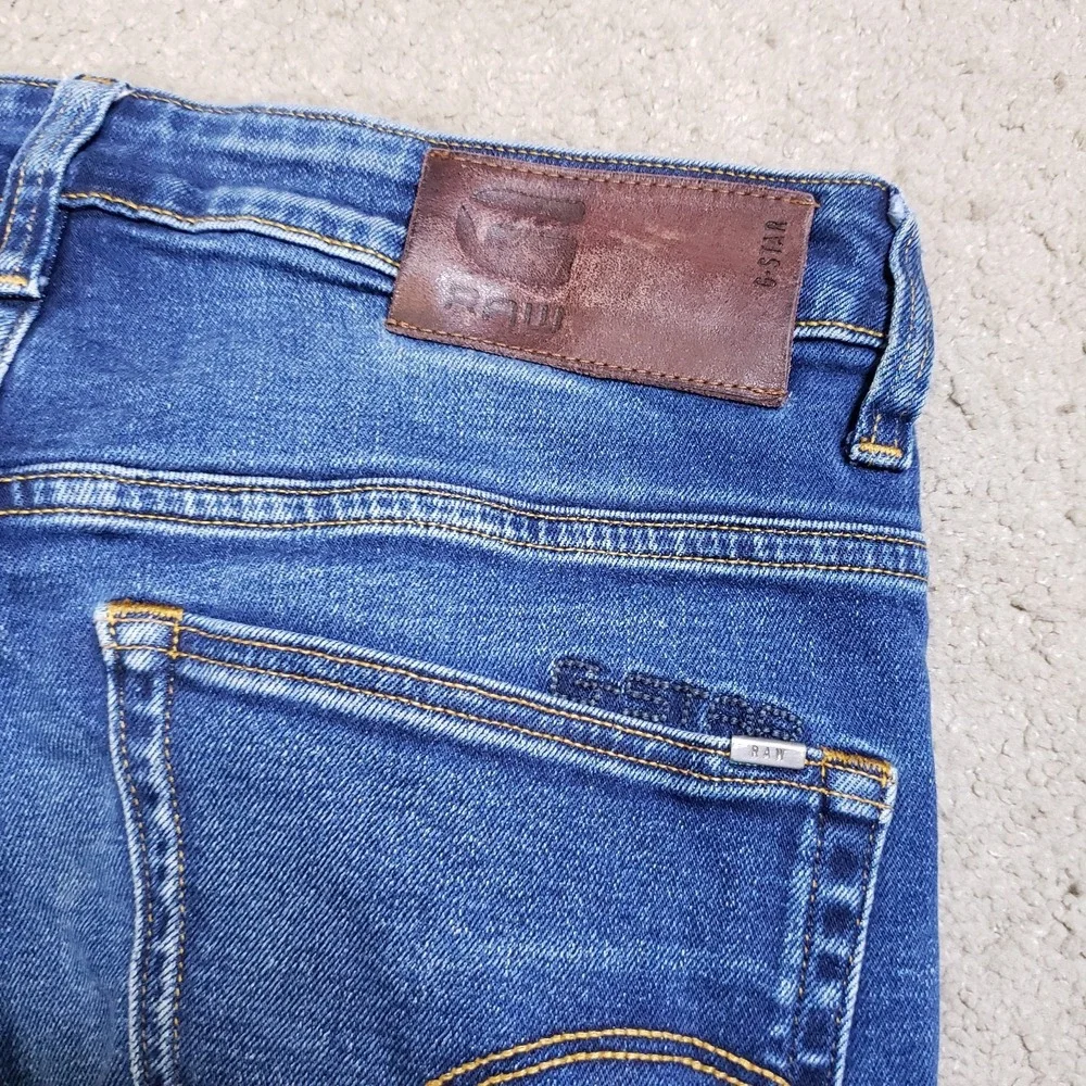 G-Star Raw 3301 Slim Fit Jeans Men 30x31* Blue Stretch Denim Pants Casual Modern